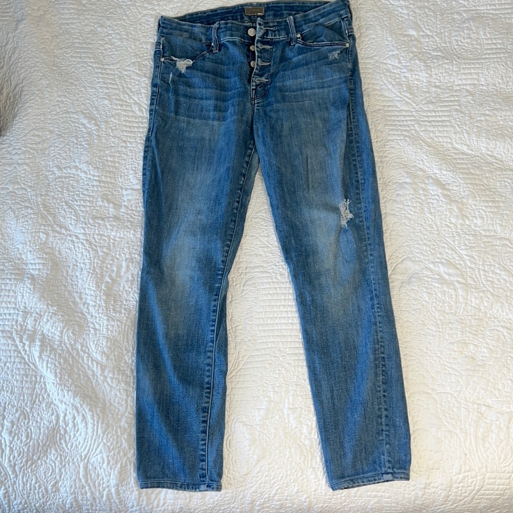 COPY - Mother The Pixie jeans in graffiti girl